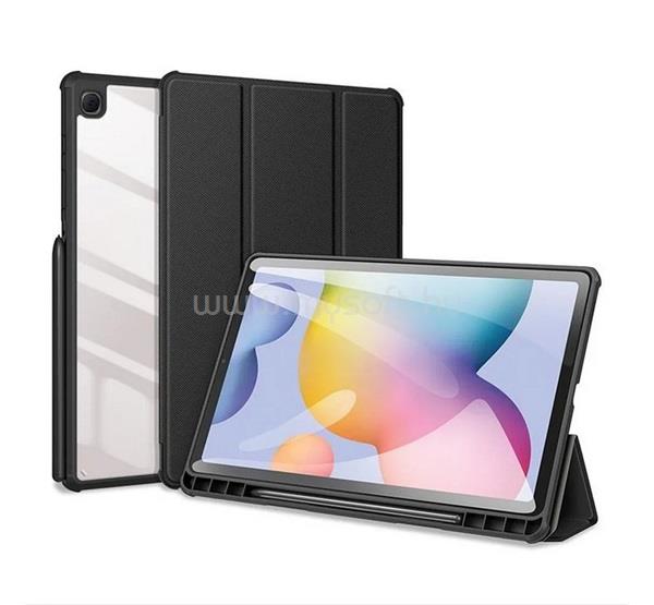 DUX DUCIS Samsung Tab S6 Lite 10.4 LTE TOBY tok álló, bőr hatású aktív FLIP, ceruza tartó, FEKETE