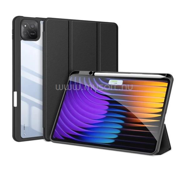 DUX DUCIS Xiaomi Pad 8 Pro / Pad 8 / Pad 7 Pro DUX DUCIS TOBY tok álló, bőr hatású aktív FLIP, ceruza tartó, FEKETE