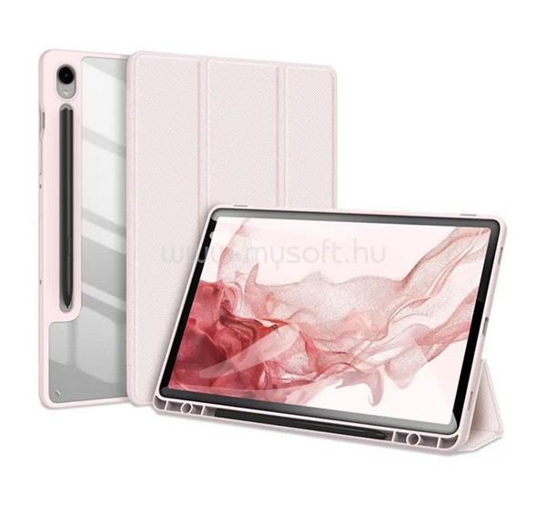 DUX DUCIS Samsung Tab S9 LTE / Tab S9 WIFI TOBY tok álló, bőr hatású aktív FLIP, ceruza tartó, RÓZSASZÍN