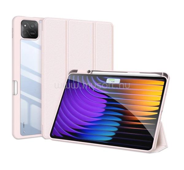 DUX DUCIS Xiaomi Pad 8 Pro / Pad 8 / Pad 7 Pro DUX DUCIS TOBY tok álló, bőr hatású aktív FLIP, ceruza tartó, RÓZSASZÍN
