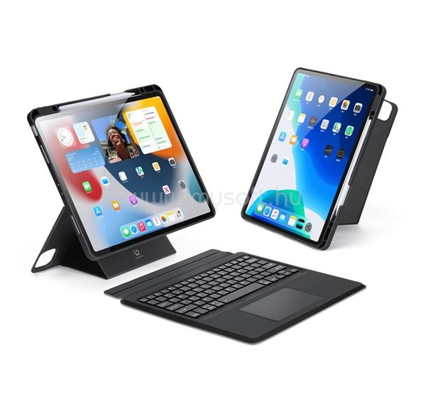 DUX DUCIS IPAD Air 13 (2026) / Air 13 (2025) / Air 13 (2024) tok álló, bőr hatású FLIP, ceruza tartó, FEKETE