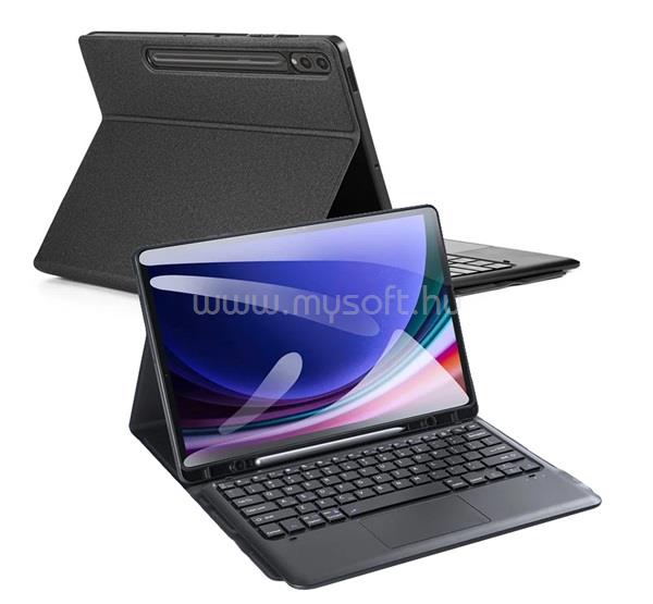 DUX DUCIS Samsung Tab S10 Plus LTE / Tab S10 Plus WIFI tok álló, bőr hatású FLIP, ceruza tartó, FEKETE