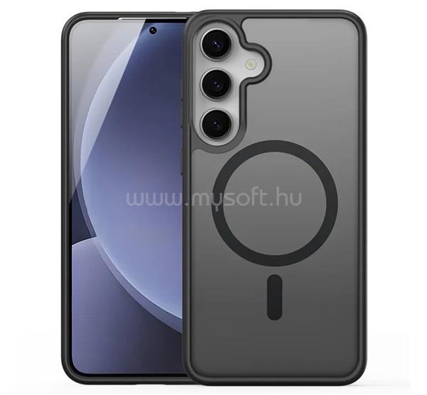DUX DUCIS Samsung S25 YIND szilikon telefonvédő ütésállóság, kitámasztó, FEKETE