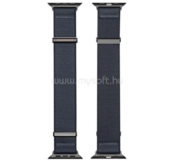 DUX DUCIS Apple Watch Series SE 3 40mm / 11 42mm / 10 42mm YM szövet pótszíj egyedi méret, mágneses, FEKETE