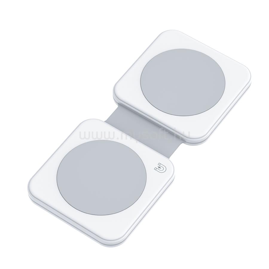 DVICED 2-in-1 foldable magnetic wireless charger - White