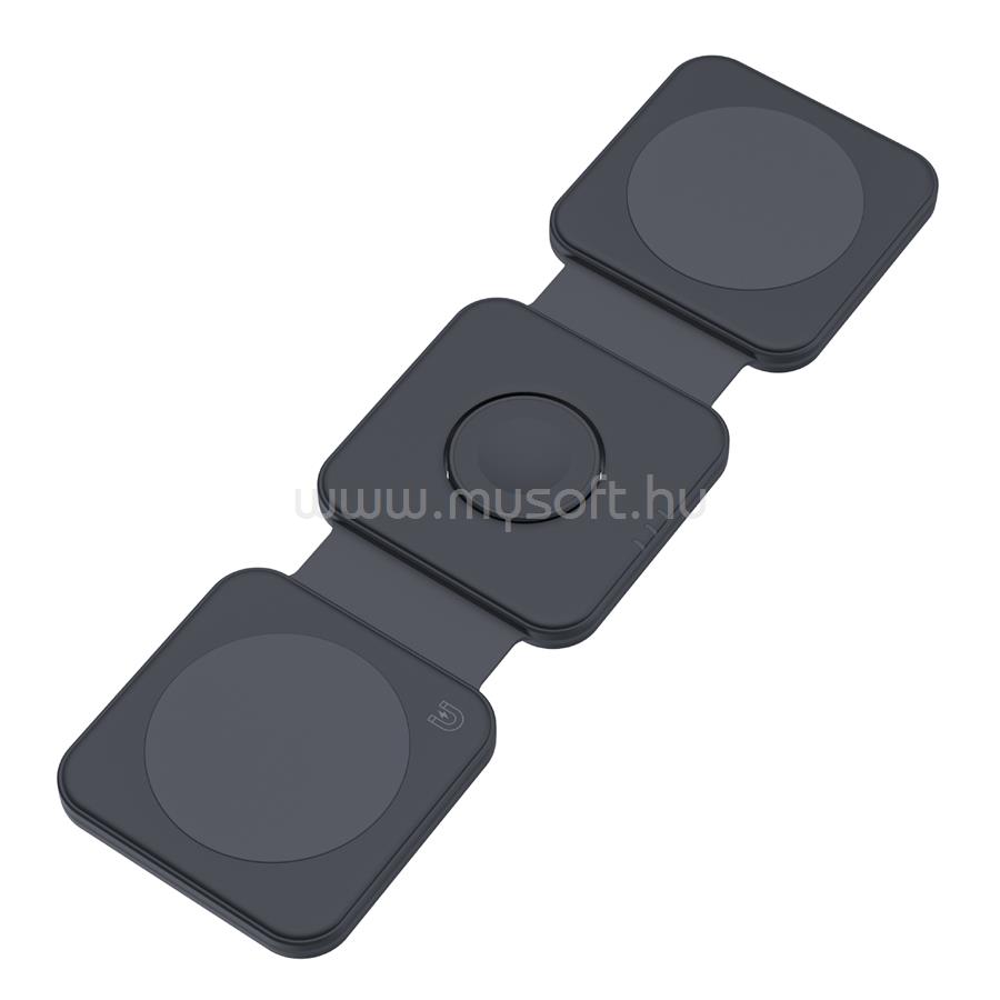 DVICED 3-in-1 foldable magnetic wireless charger - Black