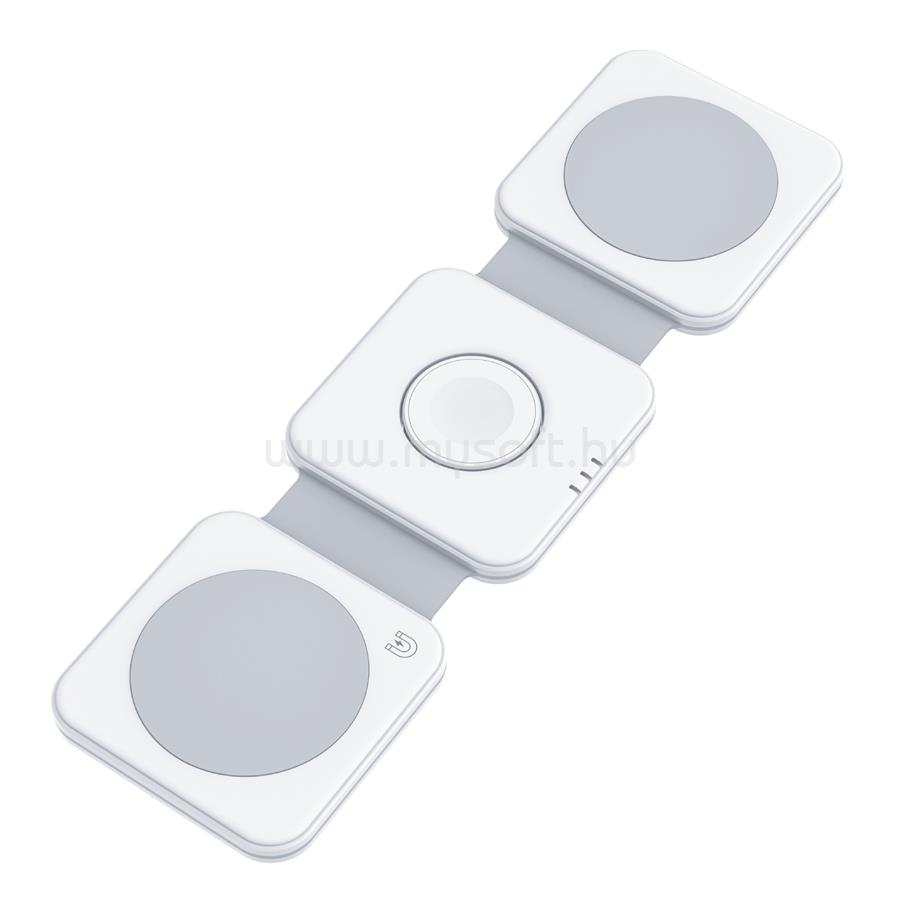 DVICED 3-in-1 foldable magnetic wireless charger - White
