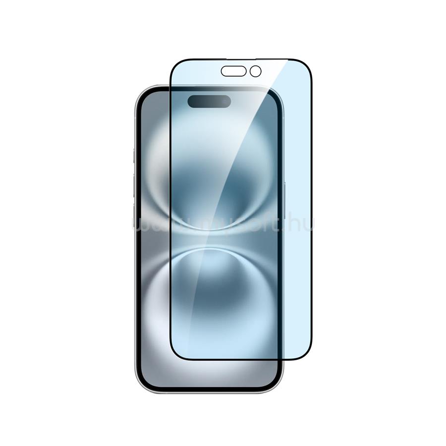 DVICED anti-blue light tempered glass screen protector edge to edge for iPhone 16 with applicator