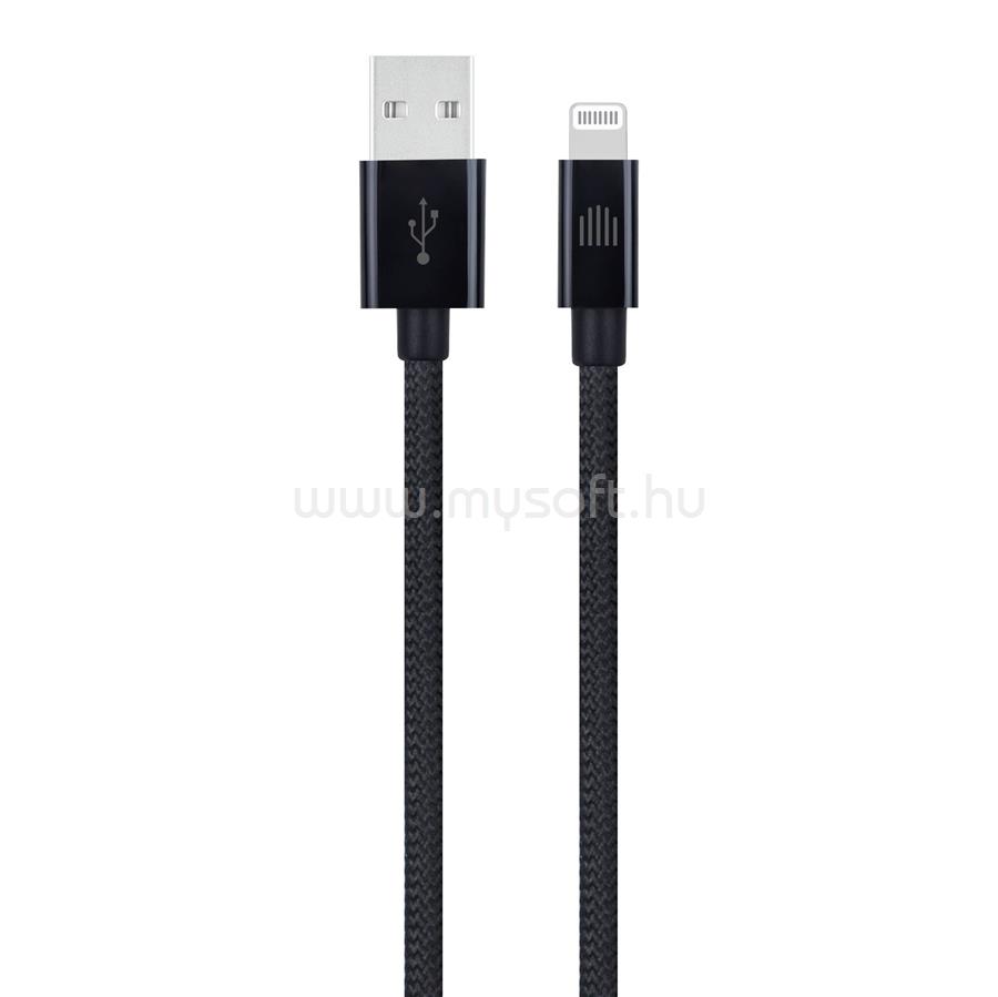 DVICED Cable USB-A to Lightning Nylon Textile 1,25m - Black