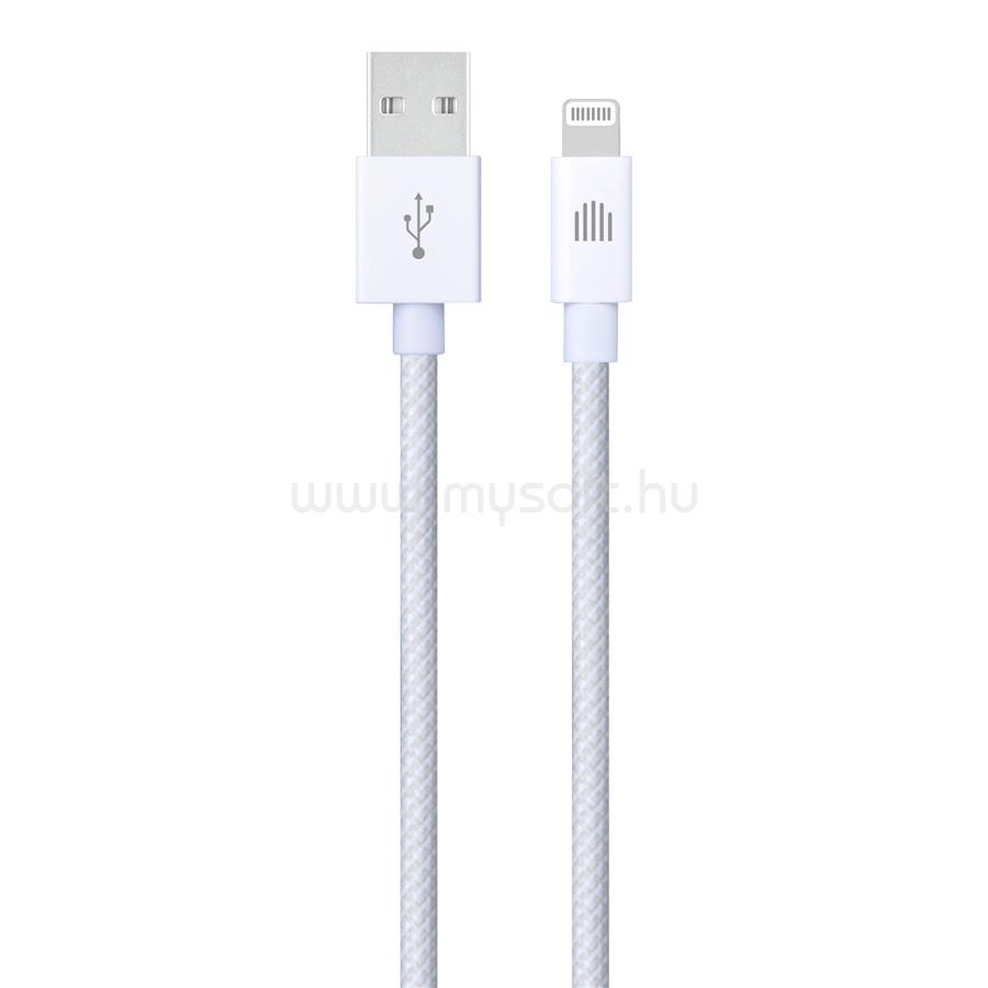 DVICED Cable USB-A to Lightning Nylon Textile 1,25m - White