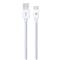 DVICED Cable USB-A to USB-C Nylon Textile 1,25m - White DV120008 small
