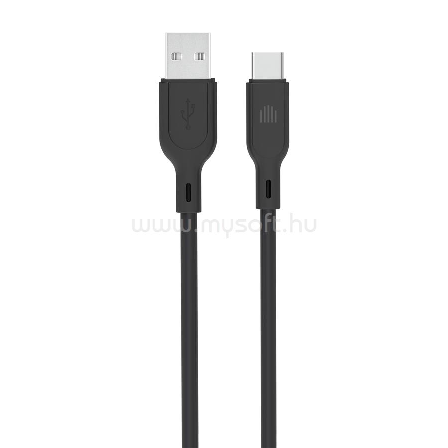 DVICED Cable USB-A to USB-C silicone 1,25m - Black