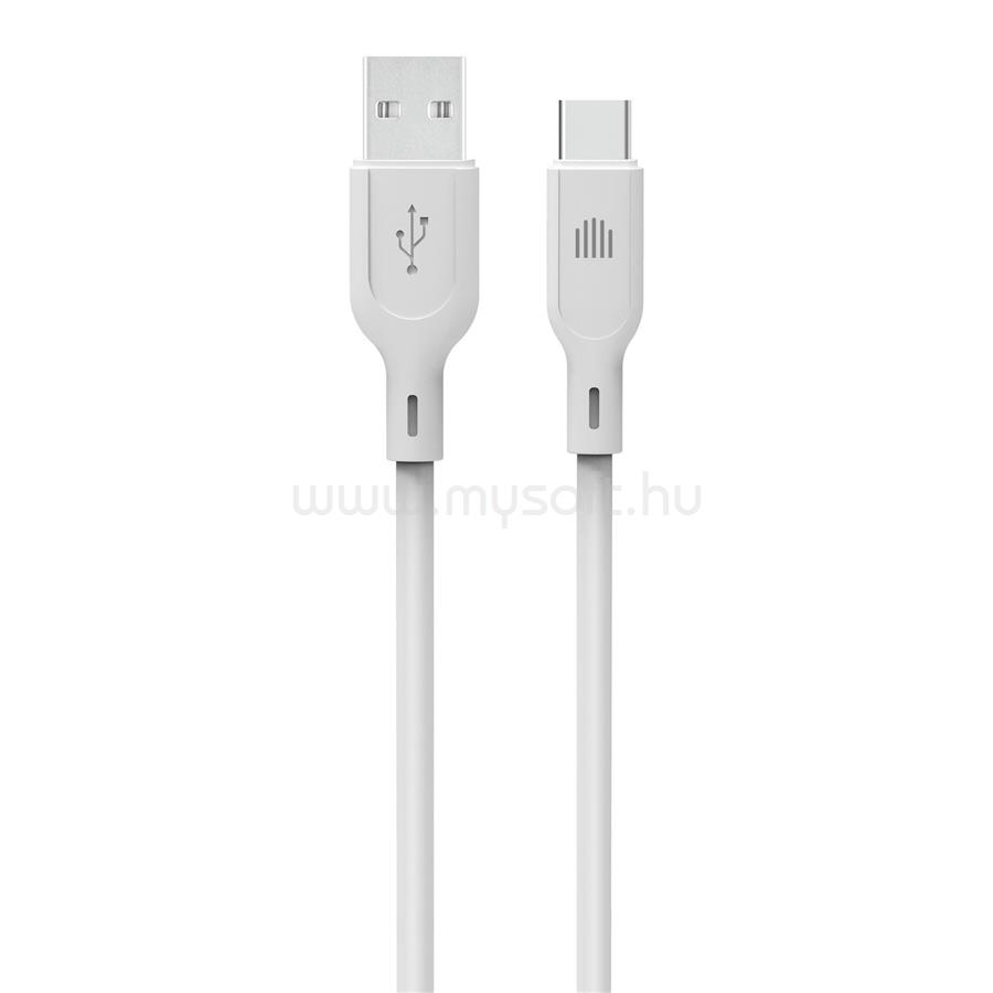 DVICED Cable USB-A to USB-C silicone 1,25m - White