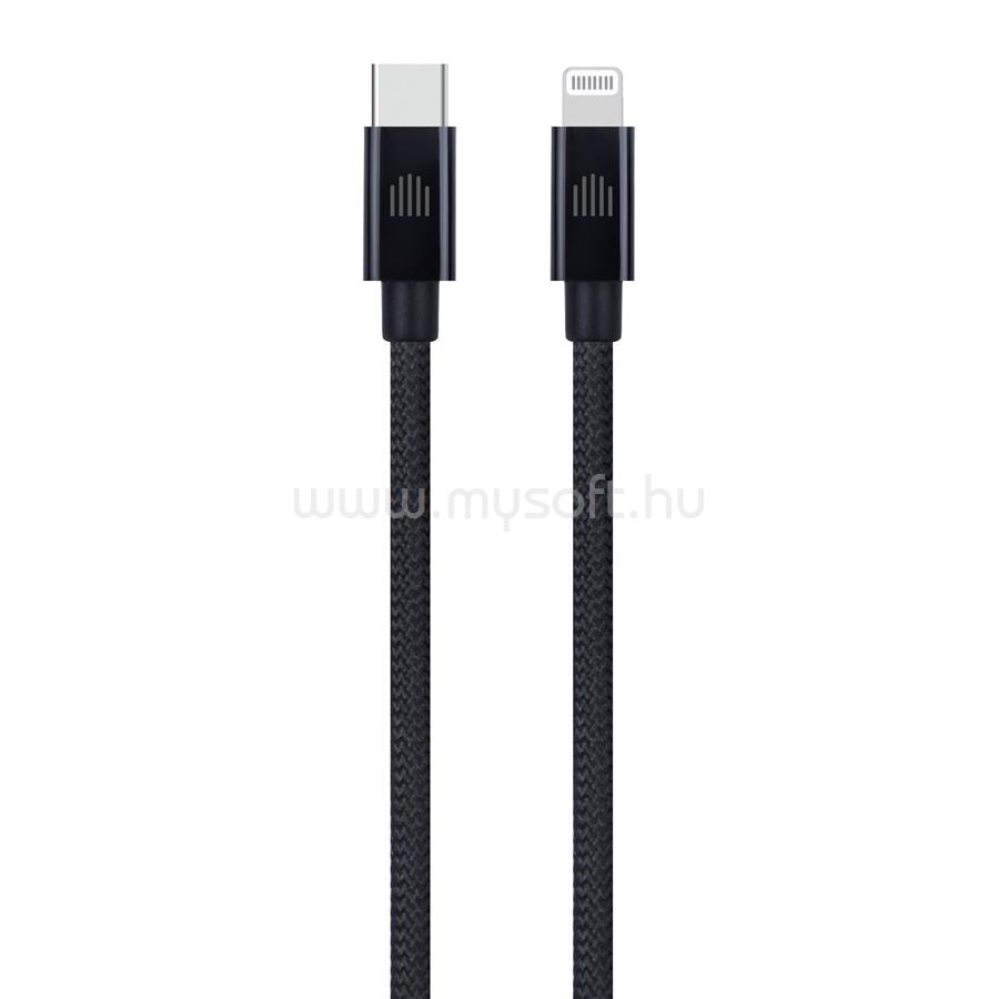 DVICED Cable USB-C to Lightning Nylon Textile 1,25m - Black