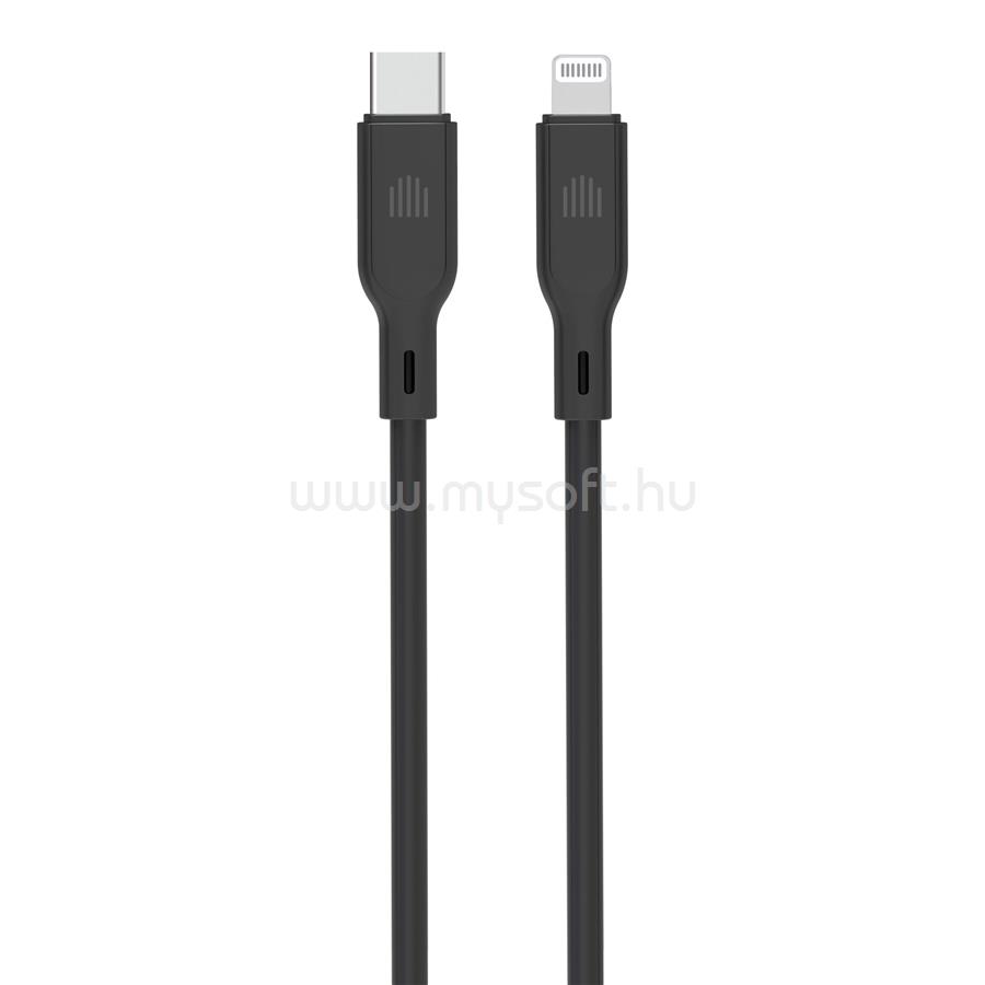 DVICED Cable USB-C to Lightning silicone 1,25m - Black