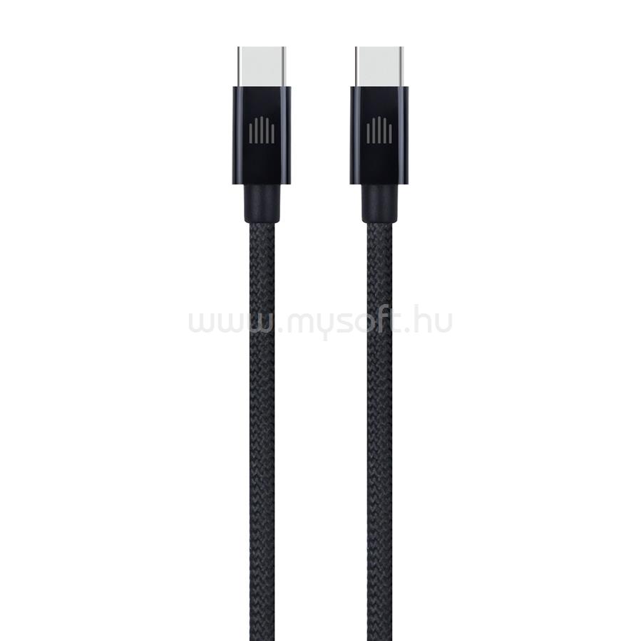 DVICED Cable USB-C to USB-C Nylon Textile 1,25m - Black