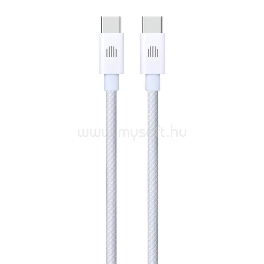 DVICED Cable USB-C to USB-C Nylon Textile 1,25m - White