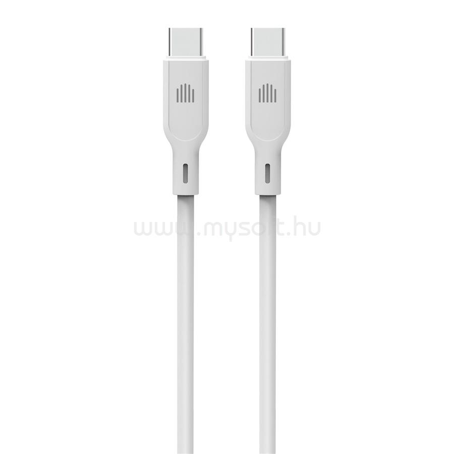 DVICED Cable USB-C to USB-C silicone 1,25m - White