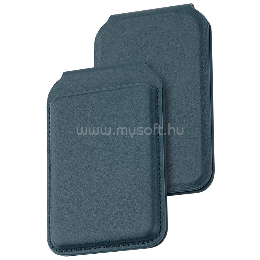 DVICED Leather magsafe foldable cardholder - Blue