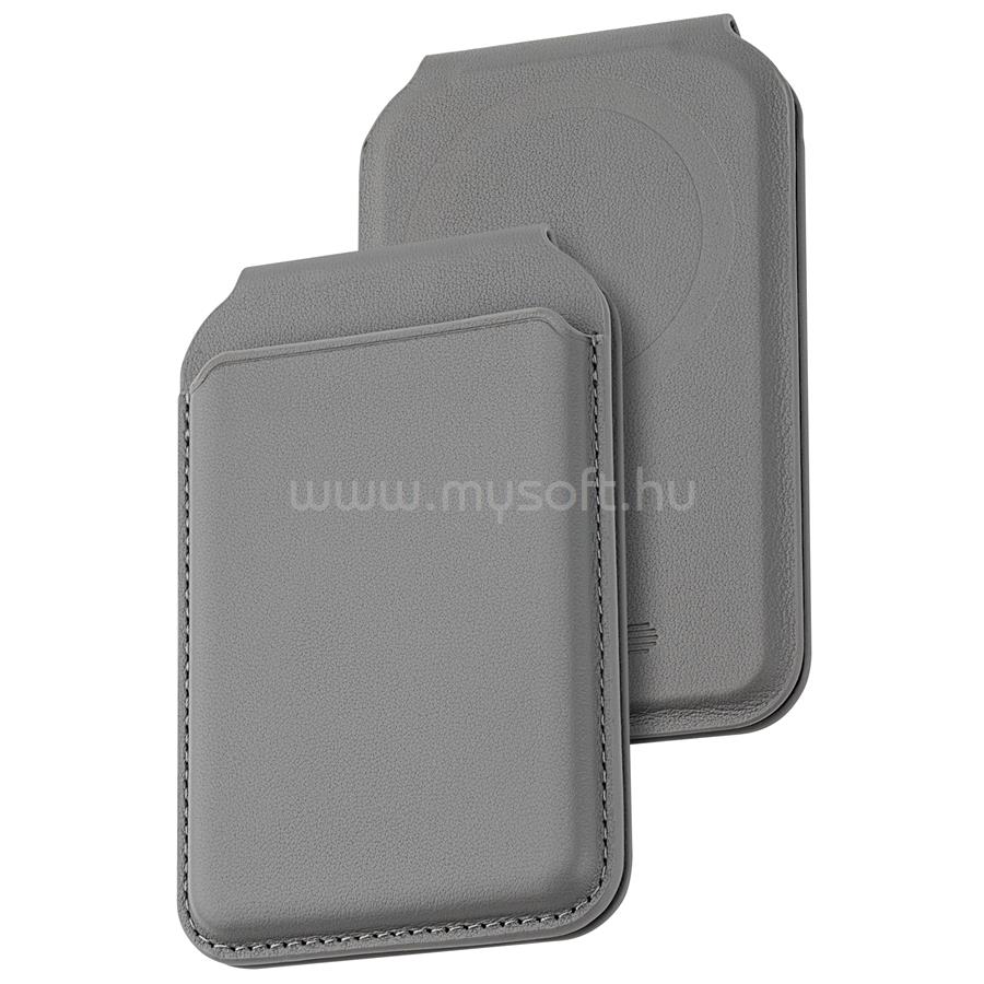 DVICED Leather magsafe foldable cardholder - Grey