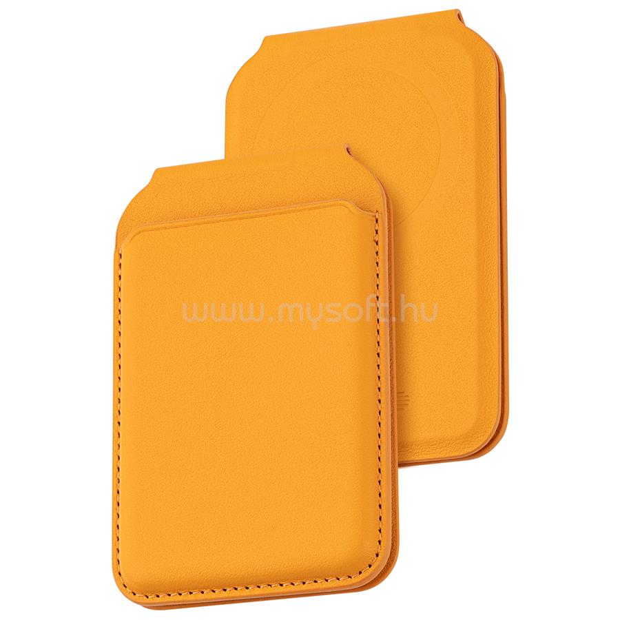 DVICED Leather magsafe foldable cardholder - Orange