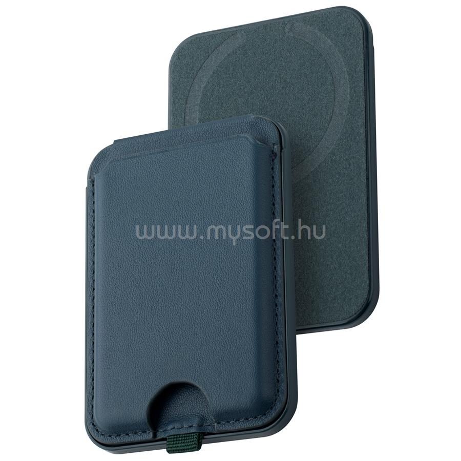 DVICED Leather magsafe foldable cardholder and stand - Blue