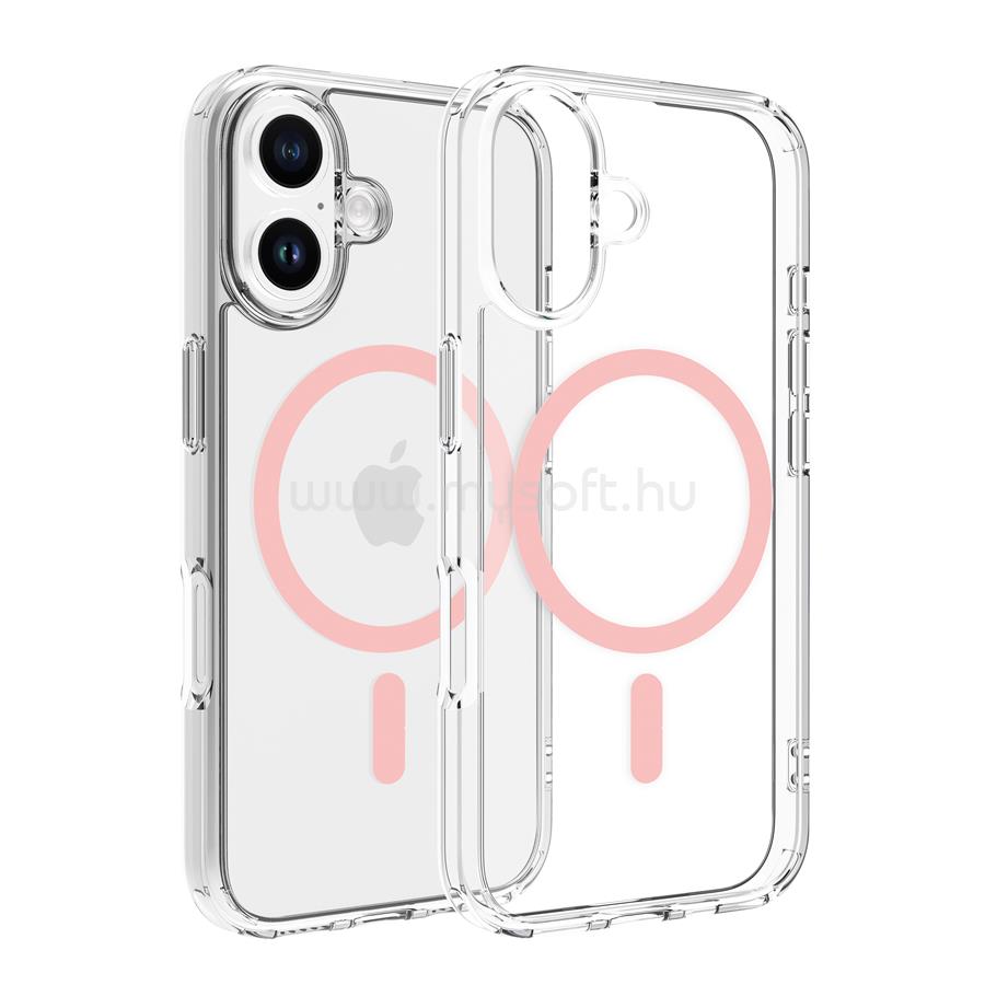 DVICED Magsafe iPhone 16 clear case - Pink
