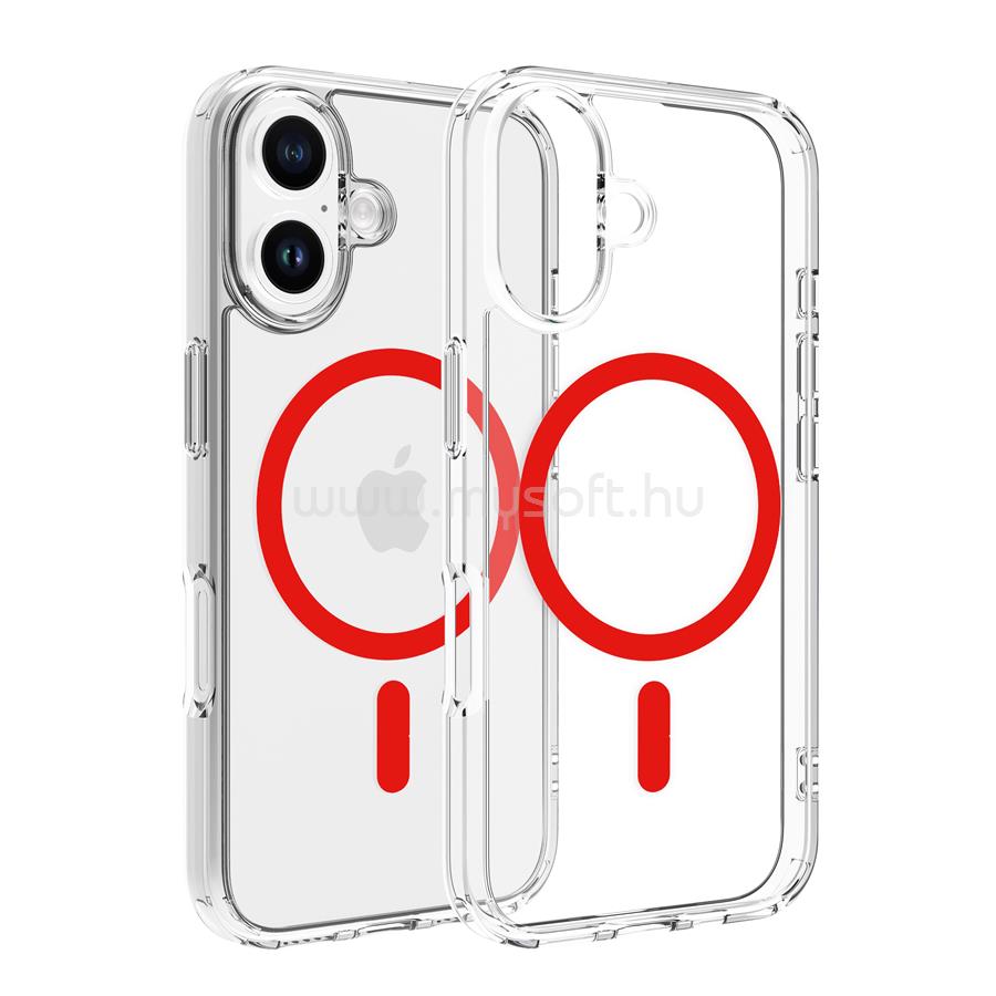 DVICED Magsafe iPhone 16 clear case - Red