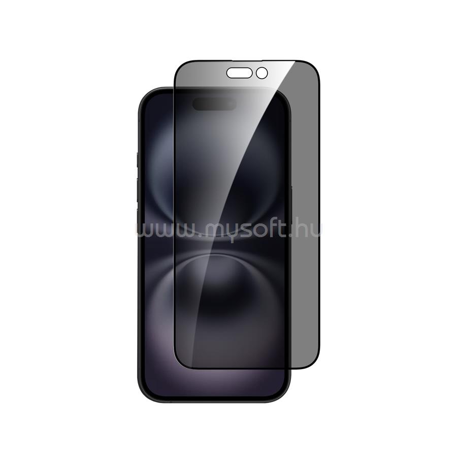 DVICED privacy tempered glass screen protector edge to edge for iPhone 16 Plus with applicator