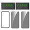DVICED privacy tempered glass screen protector edge to edge for iPhone 16 Pro with applicator Duo Pack DV520024 small