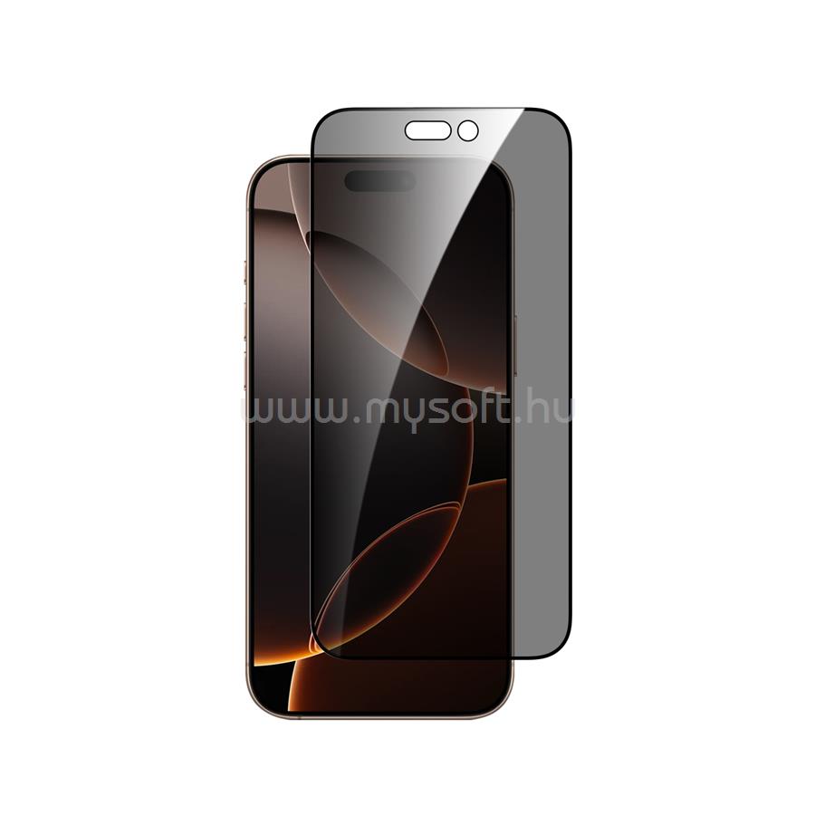 DVICED privacy tempered glass screen protector edge to edge for iPhone 16 Pro with applicator