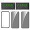DVICED privacy tempered glass screen protector edge to edge for iPhone 16 with applicator Duo Pack DV520021 small