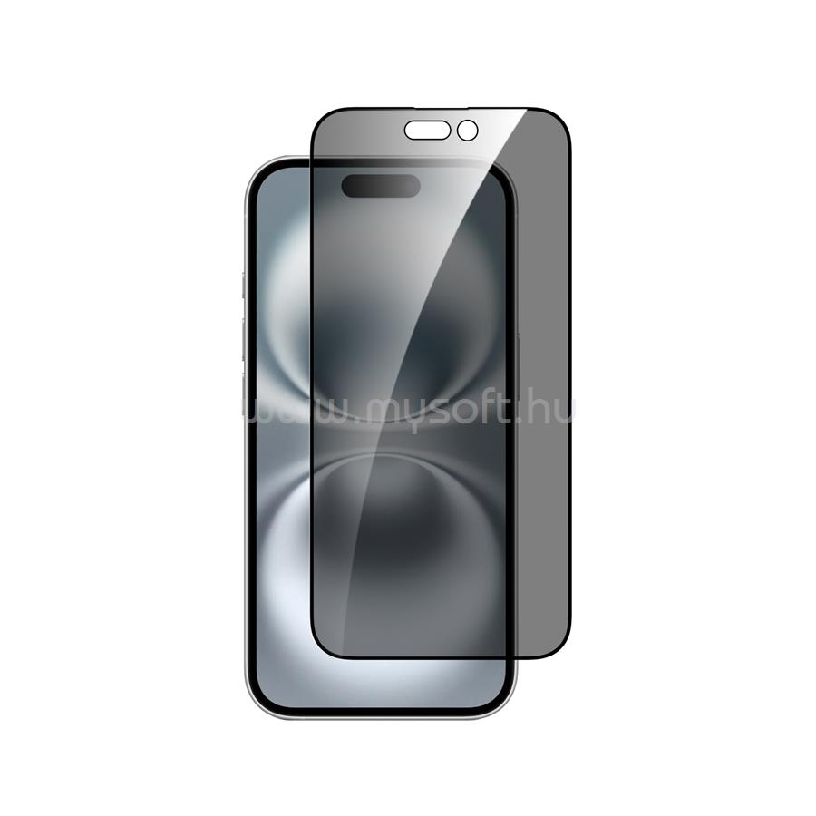 DVICED privacy tempered glass screen protector edge to edge for iPhone 16 with applicator Duo Pack