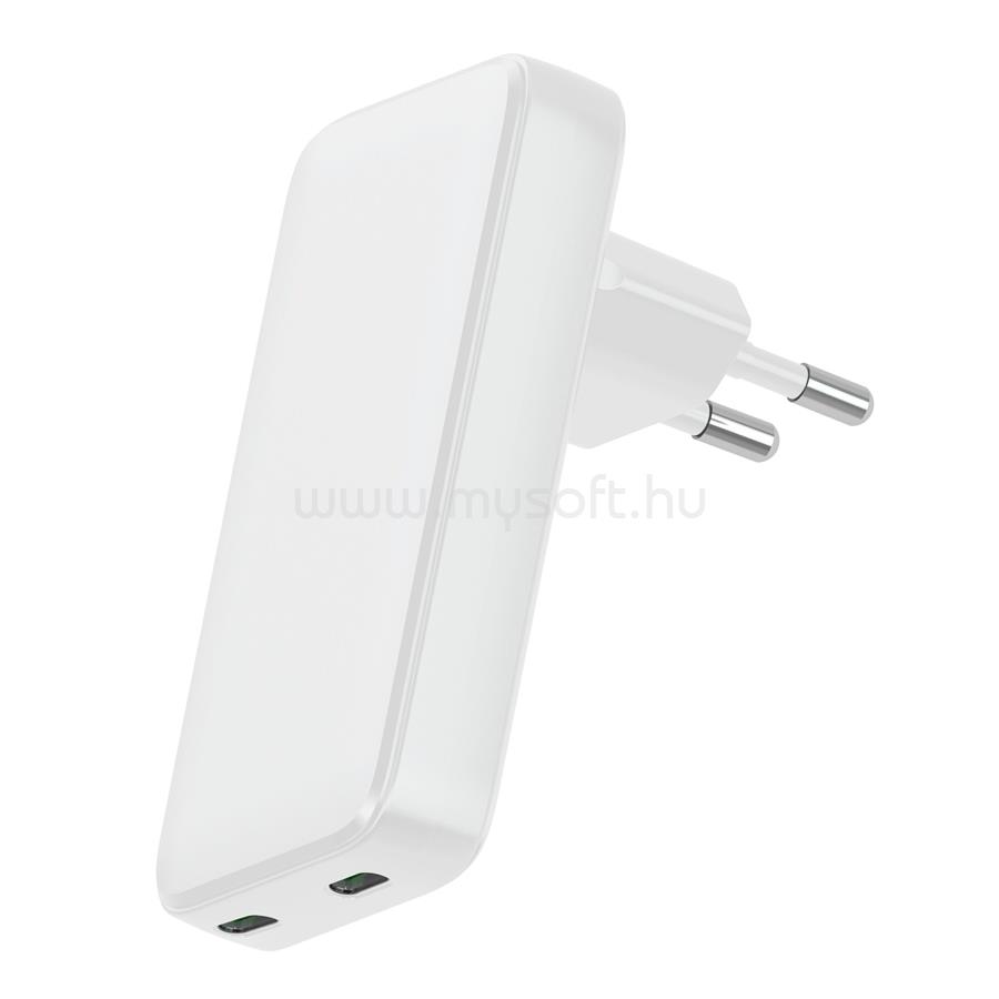 DVICED Slim Wall charger 45W GaN 2 USB-C EU - White