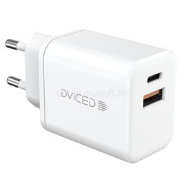 DVICED Wall charger 35W GaN 1 USB-A, 1 USB-C EU w cable - White DV221008 small