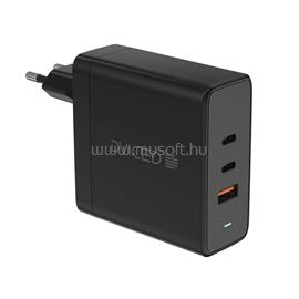 DVICED Wall charger 65W GaN 1 USB-A, 2 USB-C EU w cable - Black DV221013 small