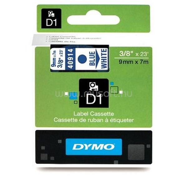 DYMO D1 9mmx7m kék/fehér feliratozógép szalag