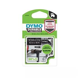 DYMO Feliratozógép szalag tartós D1 1978365 12mmx3m ORIGINAL fehér/fekete DYMO_980245 small