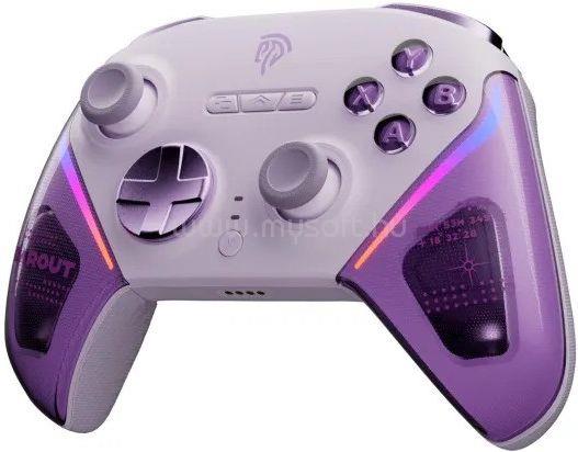 EASYSMX D10, RGB, TMR Joystick, 2.4G/Bluetooth, vezeték nélküli kontroller (lila)