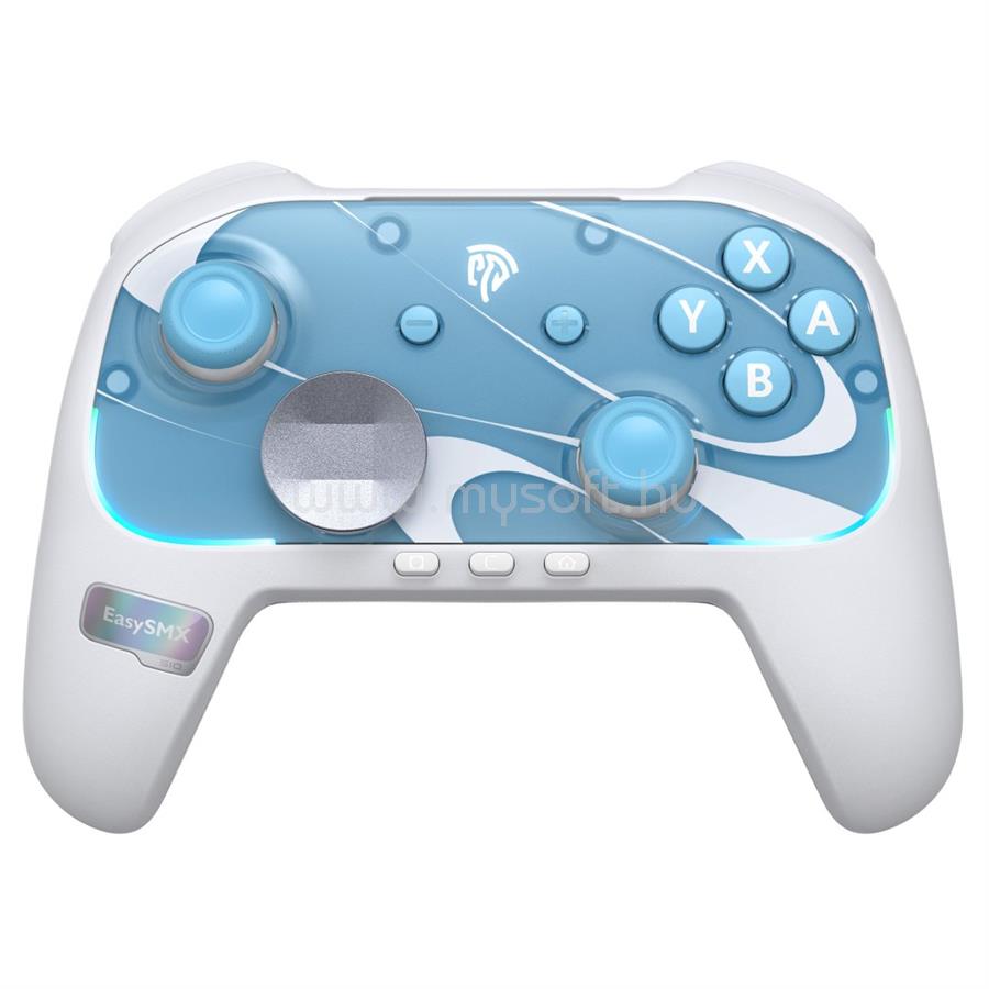 EASYSMX S10, TMR Joystick, HD Rumble vezeték nélküli kontroller (fehér-kék)