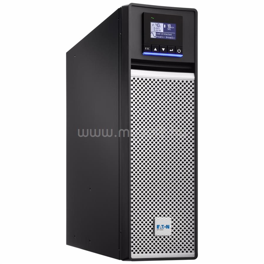 EATON 3000VA - 5PX3000IRT3U szünetmentes tápegység (8x C13 kimenet, vonali-interaktív, LCD, USB, Rack 3U/Torony) G2