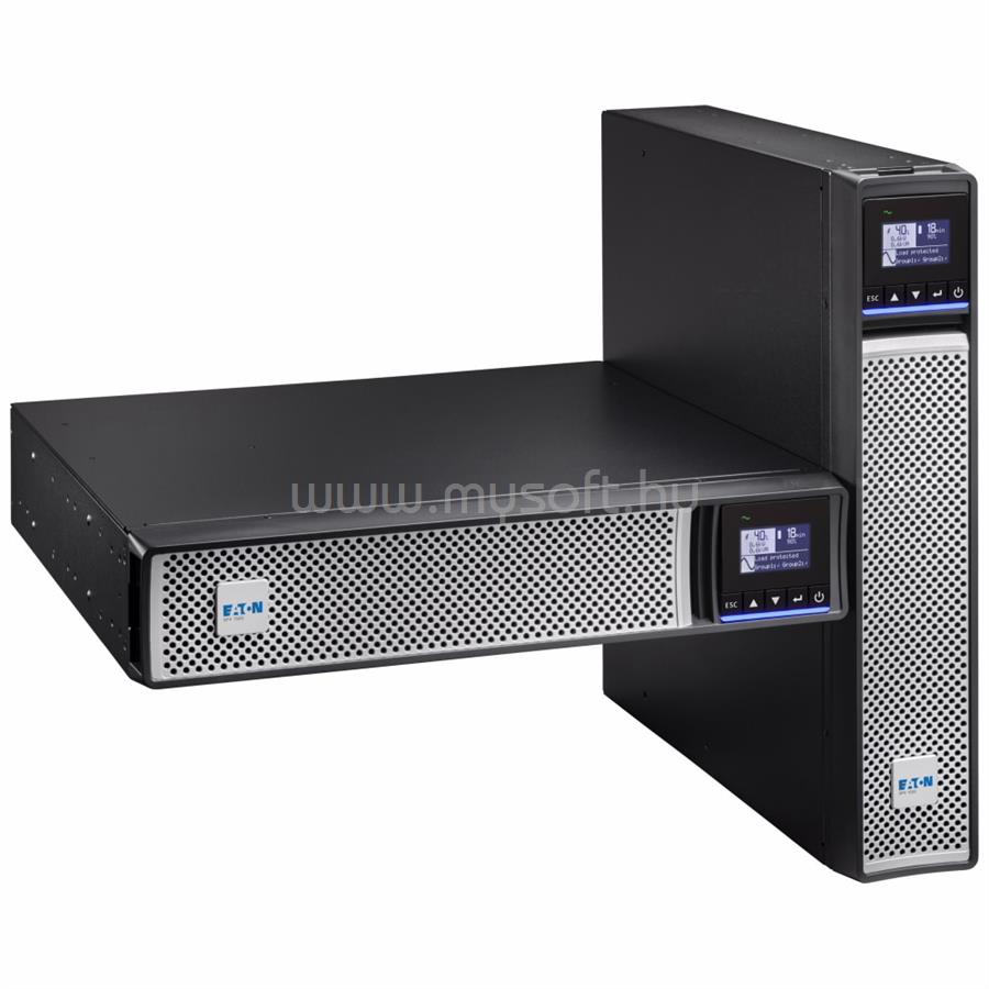 EATON 3000VA - 5PX3000IRTN szünetmentes tápegység (8x C13 kimenet, vonali-interaktív, LCD, USB, Rack 2U/Torony) + NETWORK CARD G2