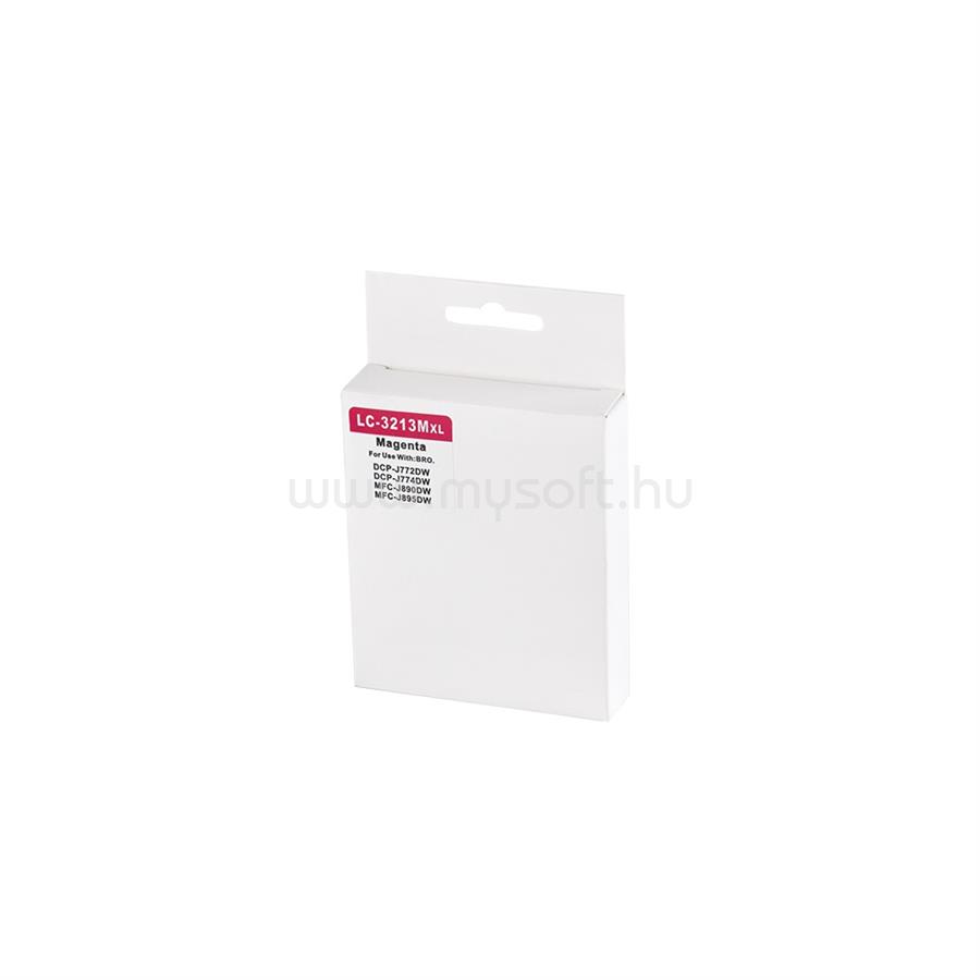 ECO Utángyártott Brother LC3213 tintapatron magenta ECO