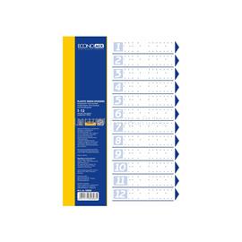 ECONOMIX Elválasztólap, A4, prespán mintás 160 micron, 12 részes, PP Economix ECONOMIX_70495 small