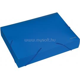 ECONOMIX Gumis mappa A4, PP rombuszmintás gerincvastagított 60mm, kék ECONOMIX_70537 small