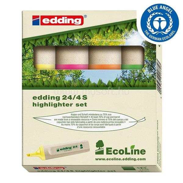EDDING 24 Ecoline 4db-os vegyes színű szövegkiemelő