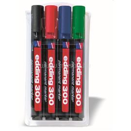 EDDING 300 4db-os 1,5-3mm vegyes színű permanent marker készlet EDDING_7580003004 small