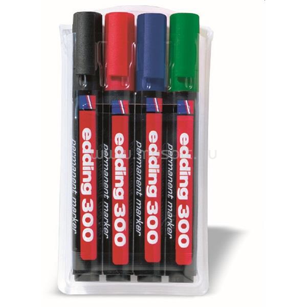 EDDING 300 4db-os 1,5-3mm vegyes színű permanent marker készlet