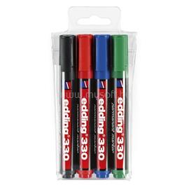 EDDING 330 4db-os 1-5mm vegyes színű permanent marker készlet EDDING_7580018004 small