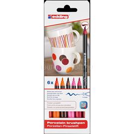 EDDING Ecsetirón porcelán marker 1-4mm, kerek 4200/6, 6 warm klf.szín EDDING_67466 small